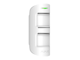 [38197.33.WH1] Ajax MotionProtect Outdoor, Wireless outdoor motion detector, white. Detection adjustable: 3-15m, pet imune up to 80cm, intallation height: 0,8-1,3m, 2 x CR123A battery