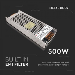 [2695] VT-21502 ALIMENTATION LED MINCE 500 W 24 V 21 A IP20