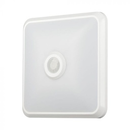 [23419] VT-81003 12W LED DOME LIGHT WITH PIR SENSOR SAMSUNG CHIP 3IN1 SQUARE WHITE BODY