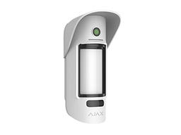 [26074.84.WH1] Ajax MotionCam Outdoor, Wireless outdoor motion detector with photo verification, white. Detection adjustable: 3-15m, PET immune, 4x CR123A battery, to be used with Hub2