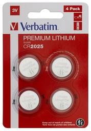 [CR-2025(4)] Verbatim CR2025 3V Lithium Battery (4 pack)