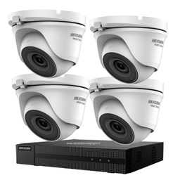 [TVIKIT4M-T4] KIT HIKVISION 4 MP HDTVI Full HD DVR 4Ch H.265 + 4x Turret Camera 4MP 2.8mm IR20m - HDD 1TB Voorgeïnstalleerd