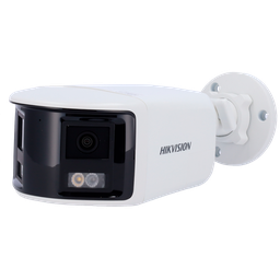 [DS-2CD1T83G2P-LIUF/SL] HIKVISION DS-2CD1T83G2P-LIUF/SL (2mm) 8 Megapixel IP Bullet Camera - Dubbele 2mm Panoramische Lens 30m Hybride Verlichting | Afschrikkende Sirene &amp; Knipperlicht Bewegingsdetectie 2.0 MicroSD Ingebouwde Microfoon &amp; Luidspreker: PoE: IP67